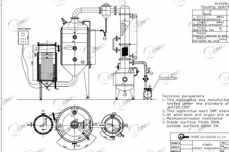 Leno Price Multi Effect Falling Film Evaporator