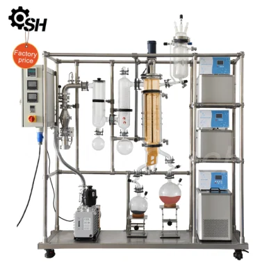 Destilación automática de evaporador de película limpia de acero inoxidable SH Biotech con diseño de panel de control todo en uno